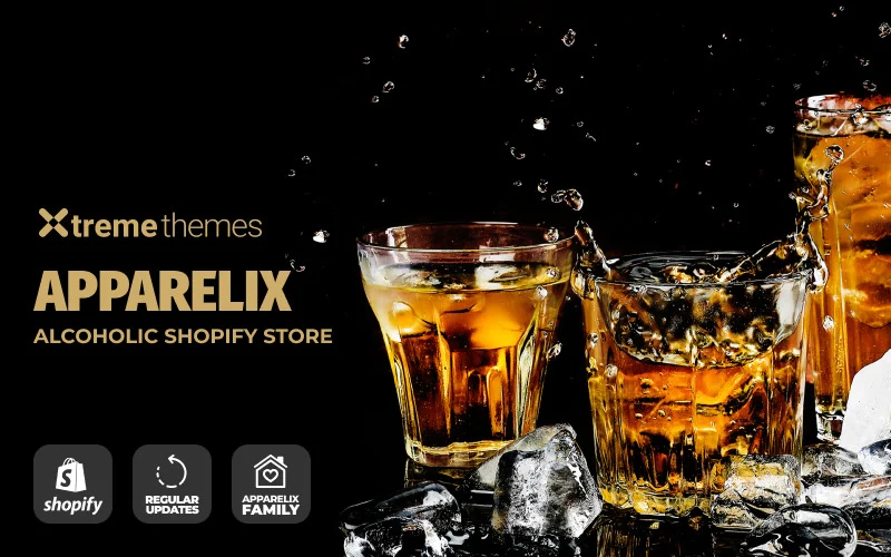 Apparelix Beverage - 基于Shopify的酒水产品在线商店主题