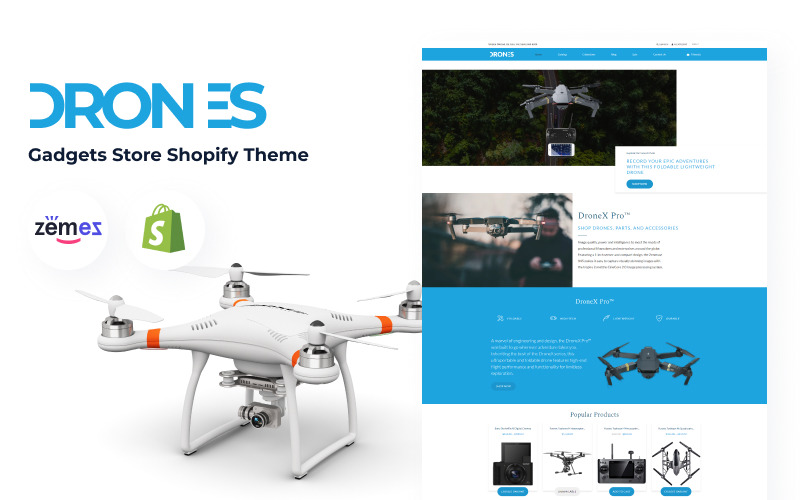 Drones - 基于Shopify的无人机商店主题