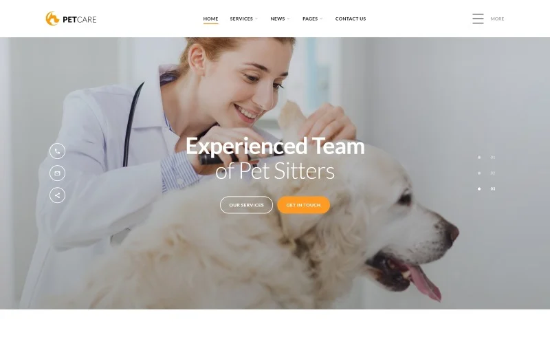 Pet Care - 宠物护理网站模板
