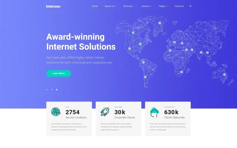 Interson - 互联网服务网站模板