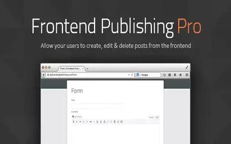 Frontend Publishing Pro – 前端内容投稿插件