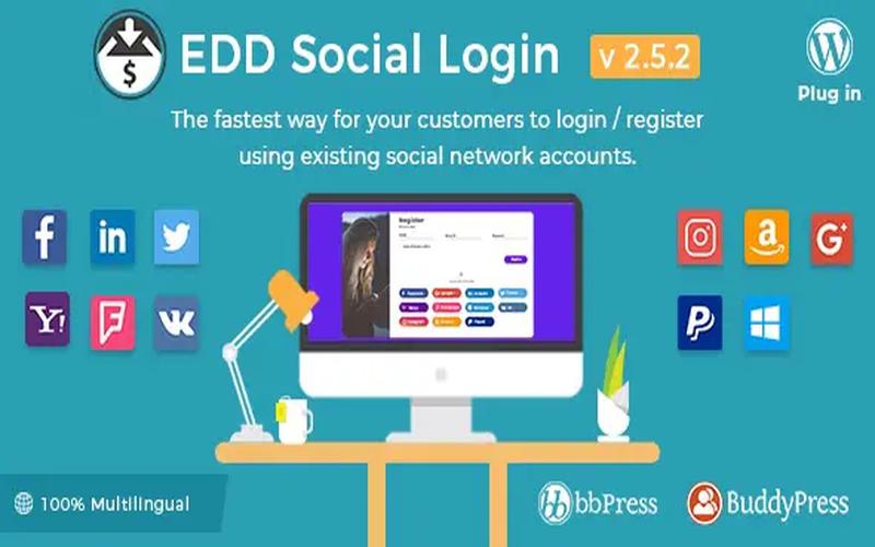 Easy Digital Downloads Social Login – 一键社交登录插件