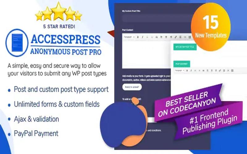 AccessPress Anonymous Post Pro – WP 前端匿名投稿插件