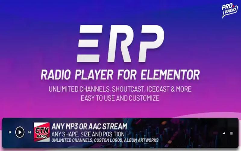 Erplayer – Elementor 电台与流媒体播放器插件