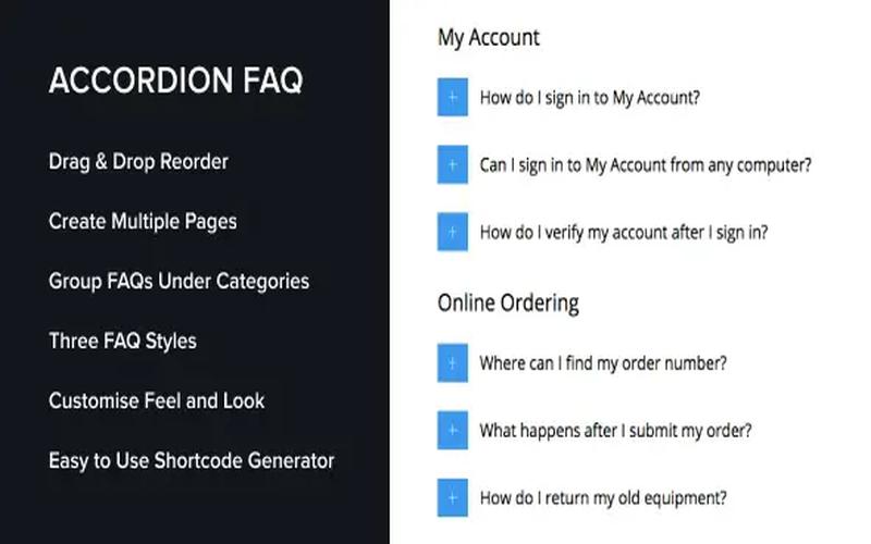 Accordion FAQ WordPress Plugin – WP常见问题FAQ插件