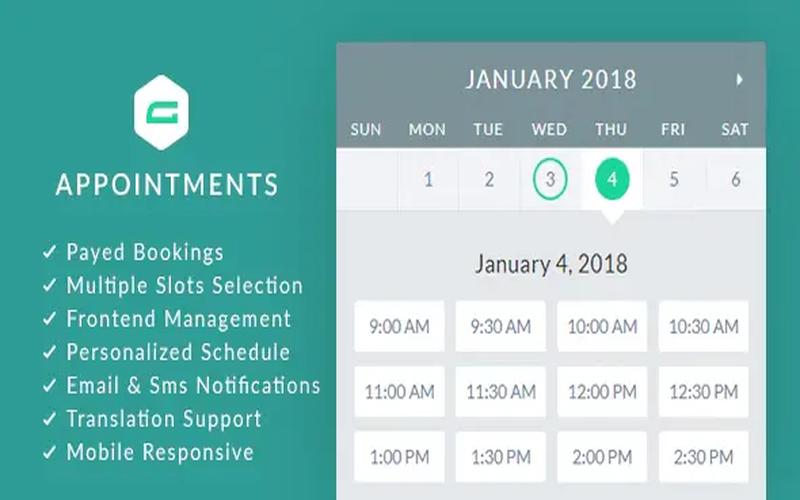 gAppointments – 表单预约扩展插件