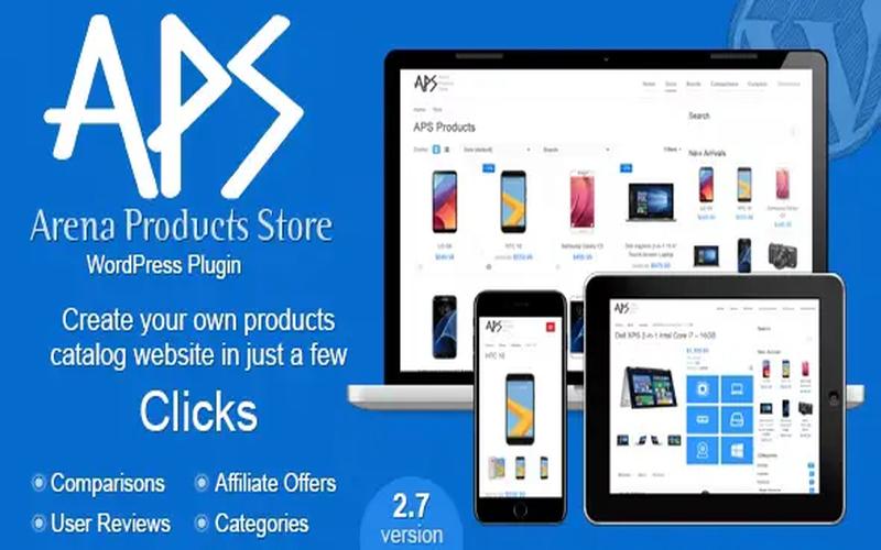 Arena Products Store – 产品展示与对比插件