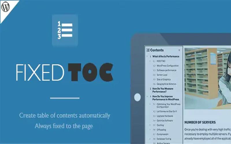 Fixed TOC – WordPress 自动目录与浮动导航插件