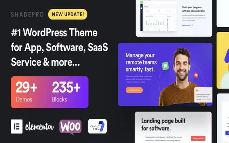 ShadePro – SaaS软件与创业产品展示主题