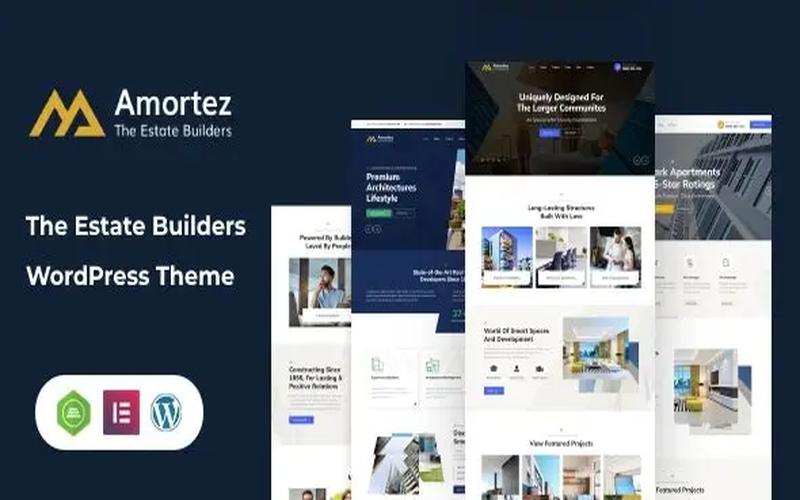 Amortez – 房地产企业与楼盘项目展示主题