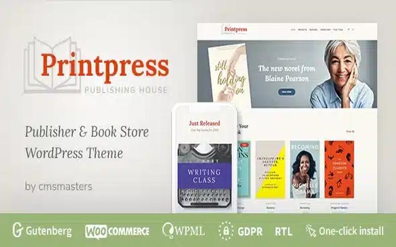 Printpress – 图书出版与作者书店展示主题