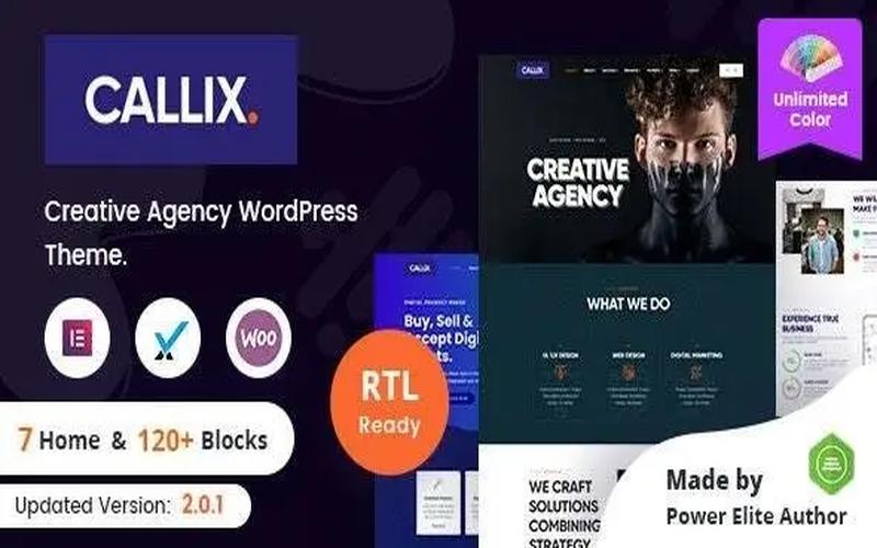 Callix – 创意机构与数字项目展示主题