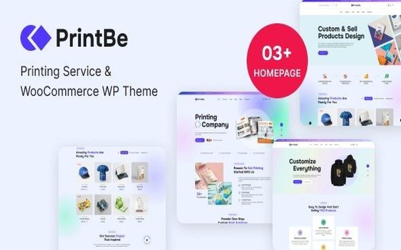 PrintBe – 印刷服务与定制商品商城主题