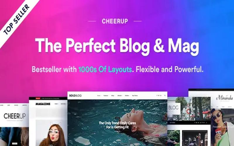 CheerUp – 食品、博客与杂志 WordPress 主题