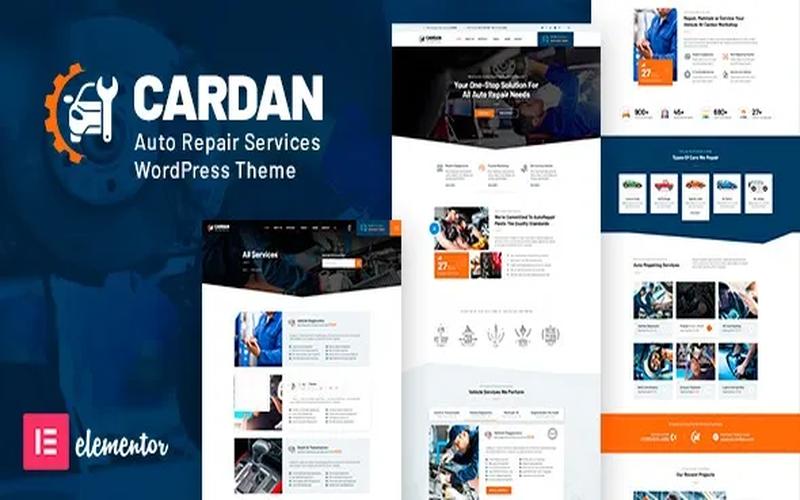 Cardan – 汽车维修与保养门店服务展示主题