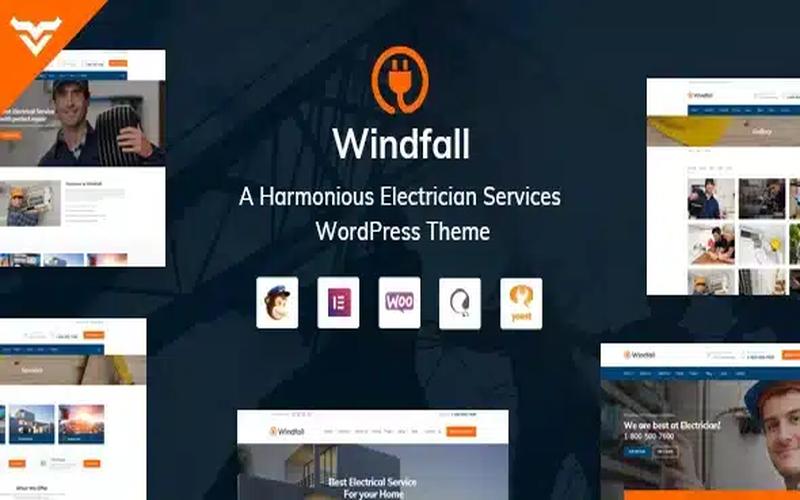 Windfall – 电工维修与电气服务企业主题
