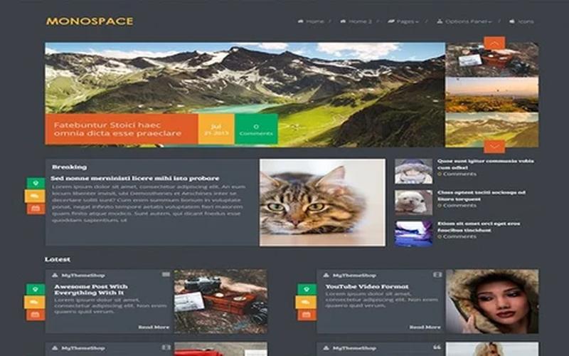 Monospace – 个性图文与创作记录 WordPress 博客主题