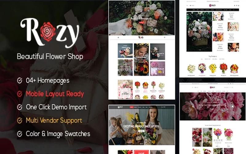 Rozy – 鲜花礼品与花艺商店购物主题