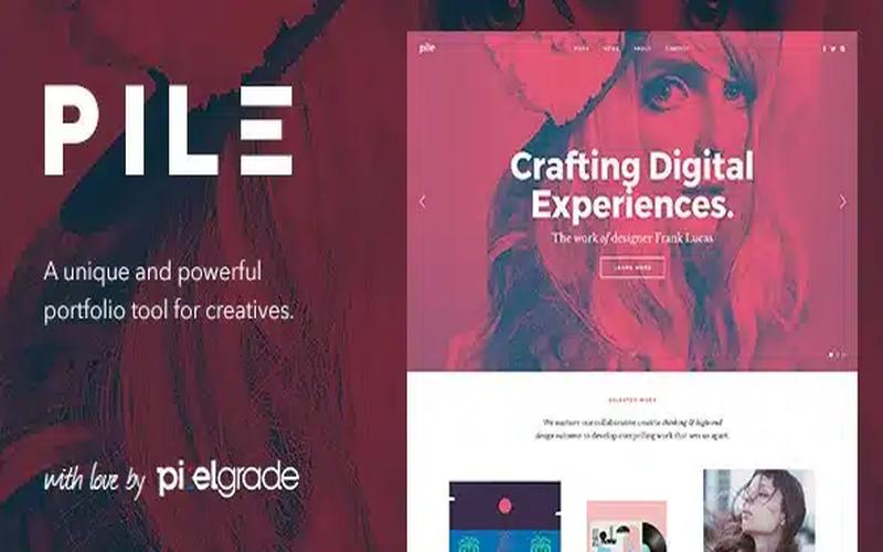 PILE – 创意作品集与工作室展示主题