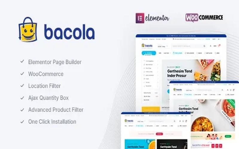 Bacola – 生鲜食品与在线超市商城主题
