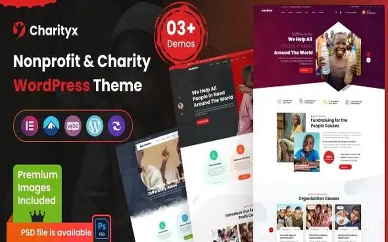 Charityx – 公益项目与非营利机构展示主题