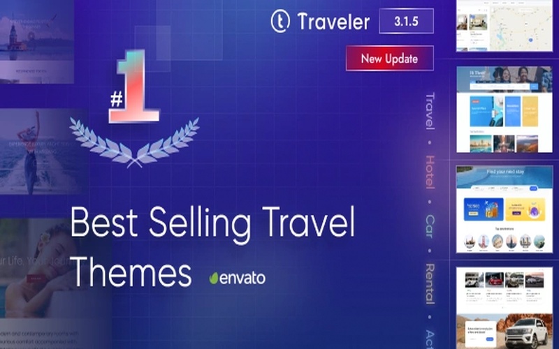 Traveler – 旅游行程与住宿服务预订主题