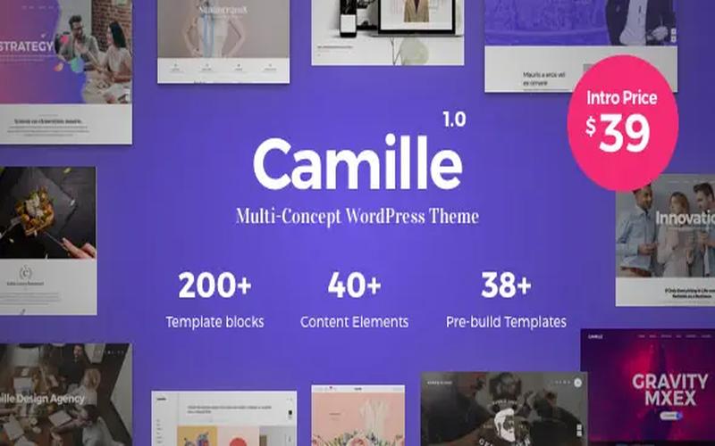 Camille – 创意企业与作品商城多用途主题