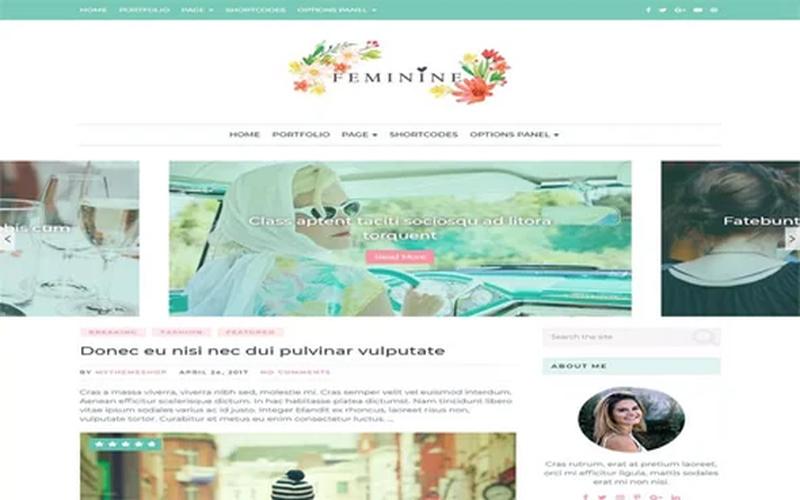 Feminine – 生活方式博客与个人作品展示主题
