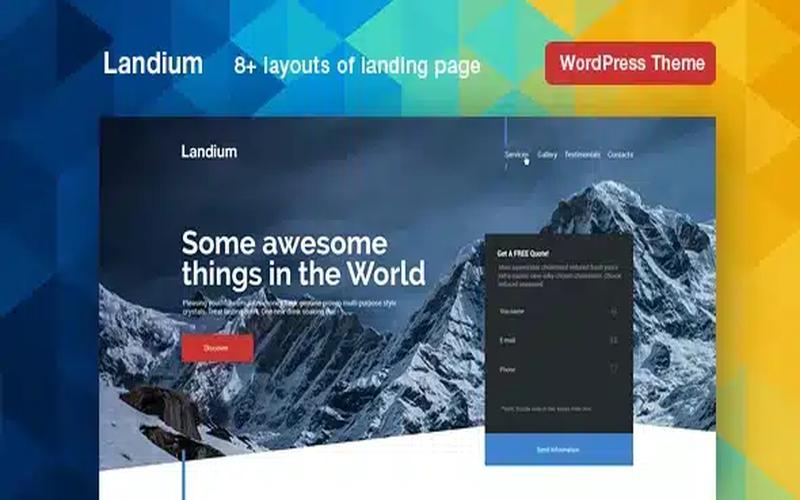 Landium – 应用落地页与 SaaS 产品官网主题