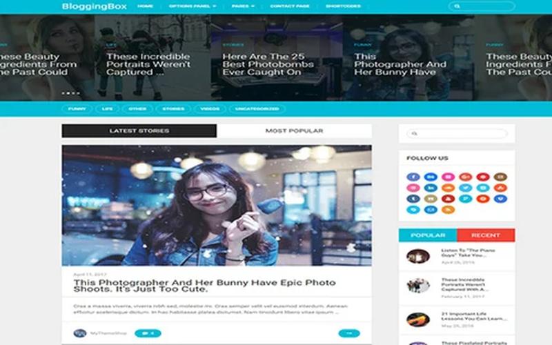 Blogging Box – 多布局博客与图文内容主题