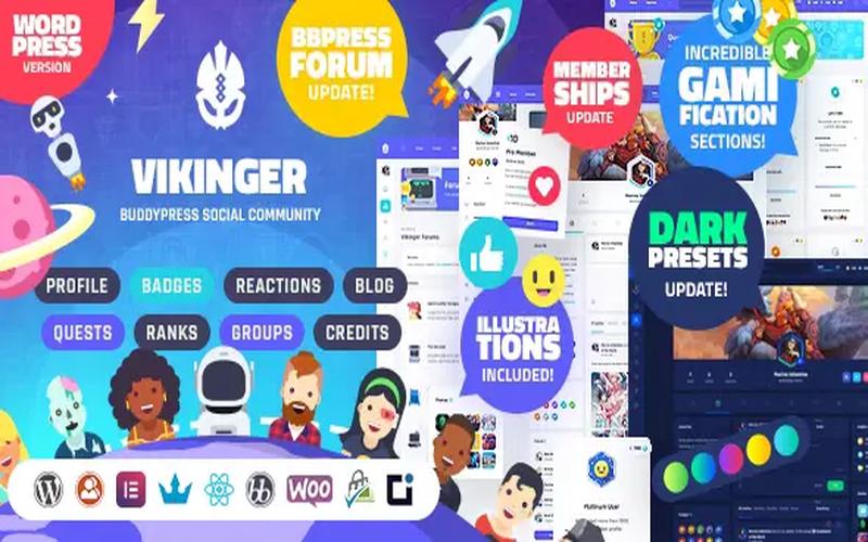 Vikinger – 兴趣社群与积分徽章社区主题