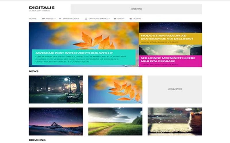 Digitalis – 图文杂志与 WooCommerce 商城主题