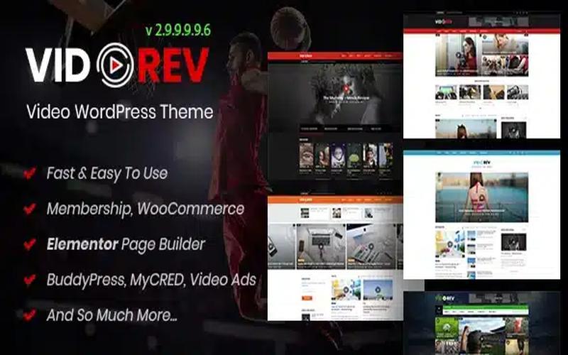 VidoRev – 视频频道与投稿社区门户主题