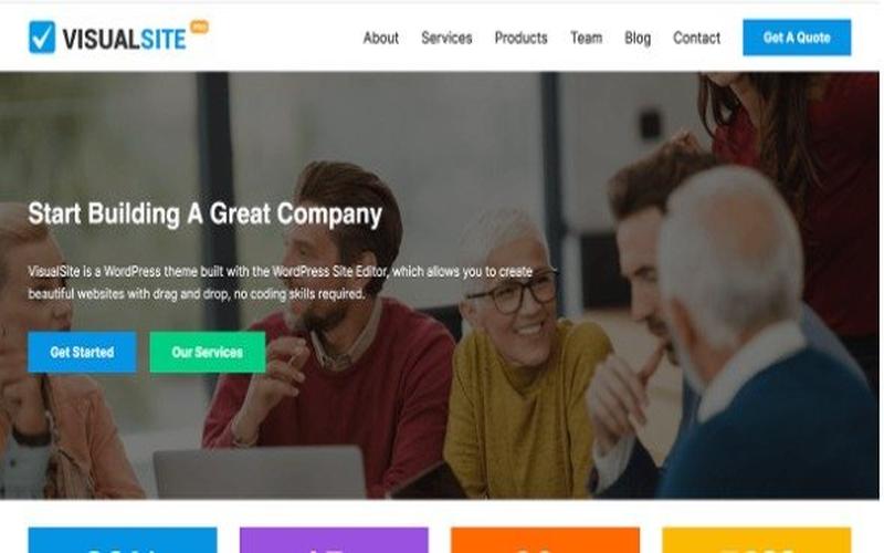 VisualSite Pro – 企业产品与服务作品集主题