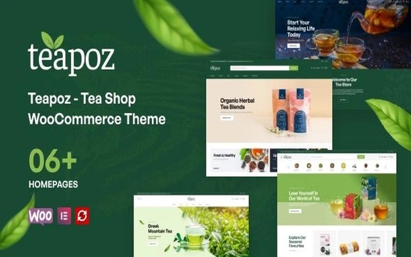 Teapoz – 茶叶品牌与礼盒产品购物商城主题