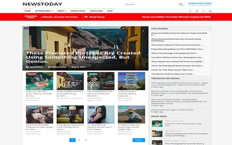 NewsToday – 多栏目新闻与在线杂志 WordPress 主题