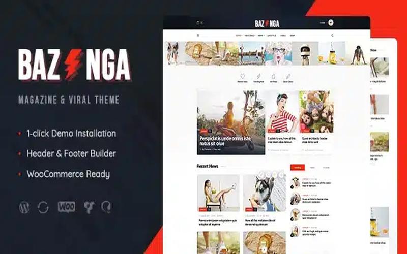 Bazinga – 现代杂志与病毒式博客 WordPress 主题