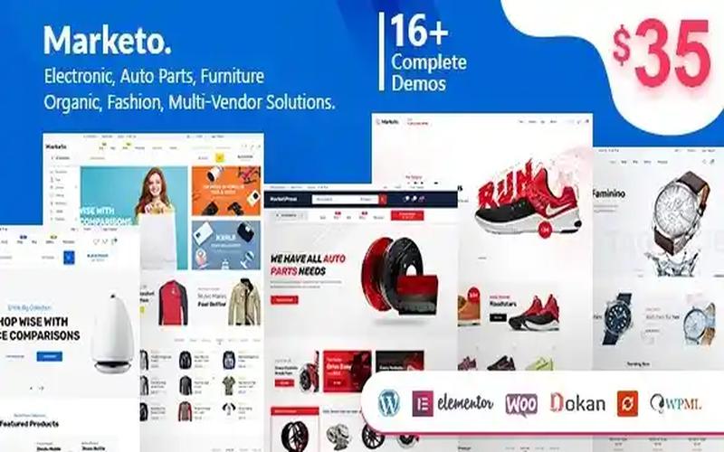 Marketo – 多商家入驻与综合零售商城主题