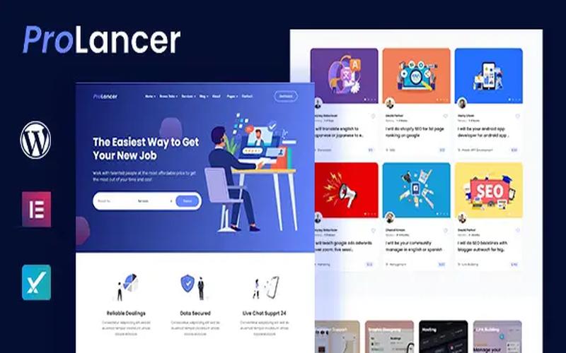 Prolancer – 自由职业服务与项目竞标平台主题