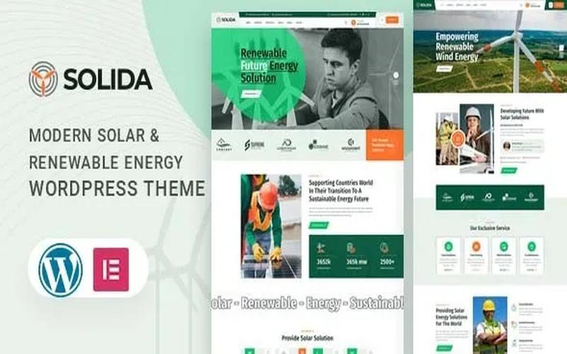 Solida – 光伏服务与新能源企业官网展示主题