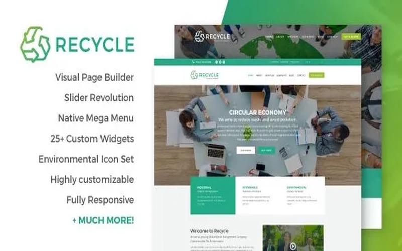 Recycle – 环保企业与回收服务展示主题