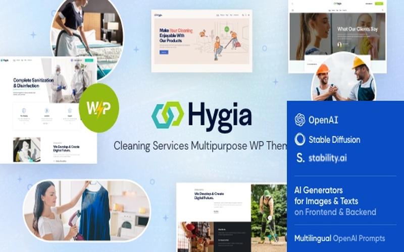 Hygia – 家政保洁与商业清洁服务主题