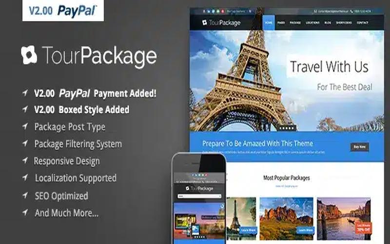 Tour Package – 旅行线路与旅游套餐展示主题