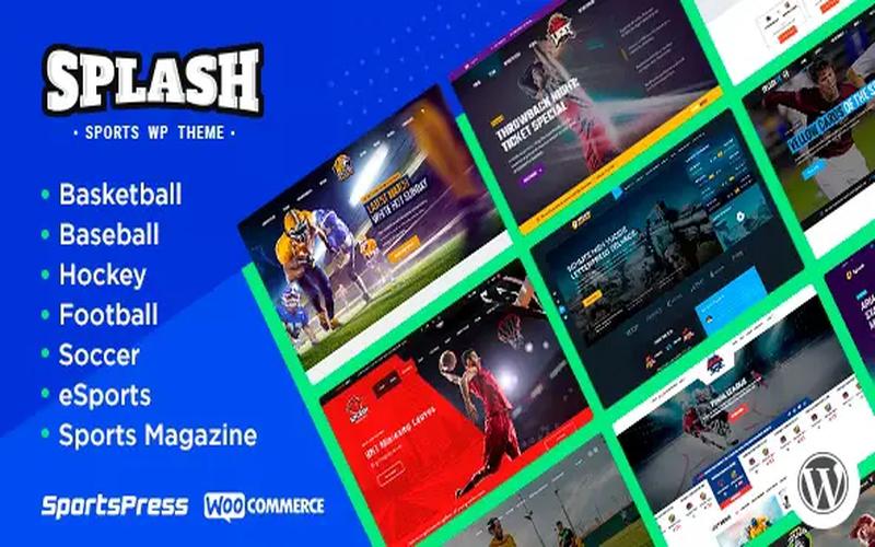 Splash – 体育俱乐部与球队赛事管理主题
