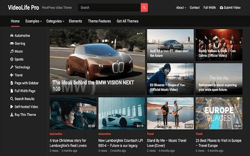 VideoLife Pro – 精选视频与多栏目分享主题