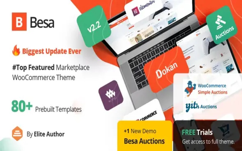 Besa – 多商户市场 WooCommerce 主题