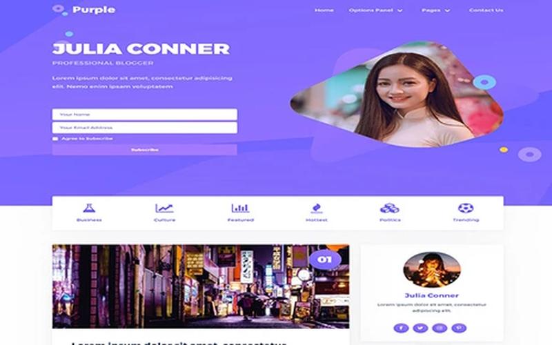 Purple – 品牌博客与内容订阅 WordPress 主题