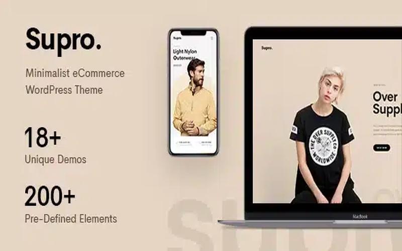 Supro – 极简商品展示与交互式商城主题