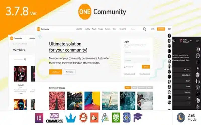 OneCommunity – 会员社群与小组互动主题