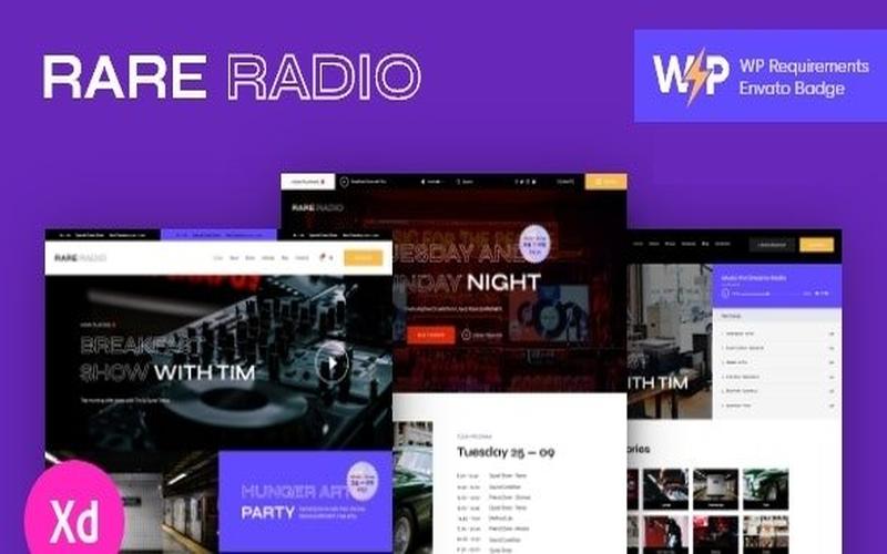 Rare Radio – 音乐电台与播客节目展示主题